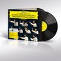 Ein Plattencover mit gelbem Text: Ottorino Respighi, Boston Symphony Orchestra, Seiji Ozawa. Dirigentenfotos., LP