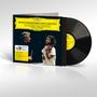 MOZART: VIOLINKONZERTE; Anne-Sophie Mutter, Berliner Philharmoniker; Illustration: Dirigent mit junger Geigerin, Schallplatte., LP