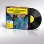 Text: Mahler: Symphonie No. 4, Frederica von Stade, Wiener Philharmoniker, Claudio Abbado. Eine Vinylplatte in einem Cover mit blau-schwarzem Muster., LP
