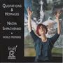 Nadia Shpachenko - Quotations & Homages, CD, CD