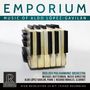 „EMPORIUM“, „Music of Aldo López-Gavilán“, darunter ein skulpturales Klavier mit gestuften Tasten., CD