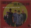 "Jimmy Burns & Soul Message Band", "Full Circle". Fünf Männer stehen nebeneinander vor einem farbigen Hintergrund.
