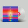 Ein farbenfrohes Albumcover mit einer Silhouette in der Mitte, umgeben von Regenbogenkreisen und einem transparenten Vinyl., LP