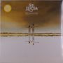 Text: "St. Lucia", "Fata Morgana: Dusk", "180g Sunset Yellow Vinyl". Zwei Personen stehen am Wasser, das Bild spiegelt., LP