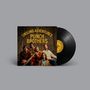 "The Unsung Adventures of Punch Brothers" - Albumcover, fünf Personen in eleganter Kleidung, Vinyl-Schallplatte sichtbar.