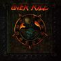 "OVER KILL" und "HORRORSCOPE". Illustration mit Totenschädel, Skelett und einem grünen Globus in mystischem, dunklem Stil.
