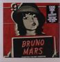 "Record Store Day Exclusive", "First time ever pressed on vinyl", "Bruno Mars", "It's better if you don't understand". Schwarz-weißes Porträt eines Kindes mit Hut auf rotem Hintergrund., Single 10"
