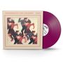 Text: "UNDERNEATH THE COLOURS · INXS". Ein violettes Vinyl mit abstrakter Illustration tanzender Figuren in Rot und Schwarz., LP