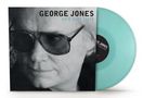 "GEORGE JONES cold hard truth" ist auf einem Schallplattencover mit einem Porträt eines Mannes mit Sonnenbrille zu sehen., LP