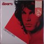 „The Doors Greatest Hits“; stilisierter roter Porträt von einem Mann auf weißem Hintergrund., LP