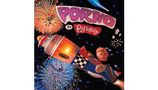 "Porno for Pyros" steht oben, darunter fliegt eine Rakete mit einem lächelnden Gesicht durch bunte Feuerwerkskörper.