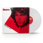 "The Doors", "Greatest Hits"; rotes Porträt eines Mannes mit Vinyl-Schallplatte., LP
