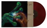 Texte: "UP?", "ZU VIEL", "03:23". Illustration: Farbige Hand berührt grüne, transparente Hand. Rote Vinylscheibe daneben., Single 12"