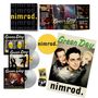 Texte: "nimrod.", "Green Day", "live at the electric factory", "demos". 
Collage mit CDs, Albumcover und Bandfoto.