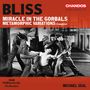 Text: "BLISS", "MIRACLE IN THE GORBALS", "METAMORPHIC VARIATIONS (Complete)", "CHANDOS", "BB Philharmonic Orchestra", "MICHAEL SEAL". Eine Szene mit mehreren Personen in Schwarz-Weiß.