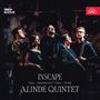 Inscape: ALINDE QUINTET, Haas, Shostakovich, Vasks, Novák. Fünf Musiker mit ihren Instrumenten in dunkler Kleidung., CD