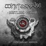 „Whitesnake Restless Heart - 25th Anniversary Edition“. Geflügeltes Schlangendesign mit rotem Siegel in der Mitte.