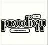 „The Prodigy Experience“ in fettem Schriftzug. Schwarze Umrisse auf weißem Hintergrund.