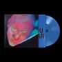 Text: "DOPAMINE chamber". Illustration: Ein Gesicht in bunten, verschwommenen Farben. Eine blaue Schallplatte sichtbar., LP