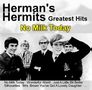 Texte: "Herman's Hermits Greatest Hits No Milk Today". Schwarz-weißes Foto von fünf jungen Männern in Anzügen., CD