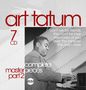 Text: "art tatum 7 CD", "can't we be friends", "complete masterpieces part 2". Schwarz-Weiß-Foto eines Pianisten., 7 CDs