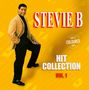 Text: "STEVIE B", "HIT COLLECTION VOL. 1", "LIMITED COLOURED VINYL". Mann in Anzug vor gelbem Hintergrund., LP
