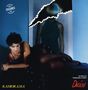 "Limited Coloured Vinyl", "RADIORAMA", "Desire", "incl. Remixes by Flemming Dalum & Hysteric". Frau vor Spiegel mit zerrissener Oberfläche., Single 12"