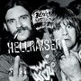 „Hellraiser“ in markanter Schrift. Zwei Männer, einer raucht, beide zeigen den Mittelfinger., Single 10"