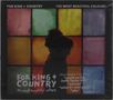 Text oben: "FOR KING + COUNTRY", "THE MOST BEAUTIFUL COLOURS".  
Mosaik-Hintergrund, Silhouette einer Person., CD