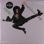 "Pressed on Orange Vinyl", "FRESH", "SLY and the Family STONE". Schwarz-weiß Foto tanzender Person in auffälliger Pose., LP