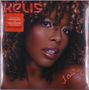 Albumcover mit Schriftzug „Kelis“ oben, „tasty“ unten. Zeigt eine Nahaufnahme einer Frau mit lockigem Haar., 2 LPs