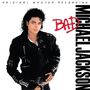 Aufschrift „ORIGINAL MASTER RECORDING“, „BAD“, „MICHAEL JACKSON“. Person in schwarzer Lederjacke mit vielen Schnallen., Super Audio CD