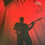 Text: "David Gilmour THE LUCK and STRANGE CONCERTS". Silhouette eines Gitarristen vor rotem, strahlenförmigem Hintergrund., 4 LPs