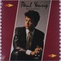 "Paul Young, No Parlez" steht oben. Ein Mann im Anzug sitzt vor einem rot-braunen Hintergrund mit geometrischen Mustern., LP