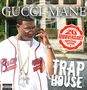 Aufschrift: Gucci Mane, 20th Anniversary Special Edition, Trap House. Mann in Baseball-Trikot vor verfallenem Haus., 2 LPs