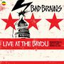 "BAD BRAINS", darüber ein Blitz, unten "LIVE AT THE BAYOU", Washington D.C., 14. Juli 1980, 15. März 1981., 2 CDs