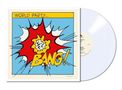 "World Party... BANG!" in Comic-Stil mit rotem und gelbem Explosionseffekt und einem weißen Vinyl im Hintergrund., LP