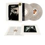 "Roxette", "Pearls of Passion", 40th Anniversary-Logo, zwei Schallplatten, Schwarz-Weiß-Foto von zwei Personen.