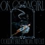 Text: "OK COWGIRL COULDN'T SAVE US FROM MY GUT." Eine Person treibt in schimmerndem Wasser, getragen von transparenten Stoffen., LP