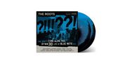 "The Roots Come Alive Too: DYWM30 Live at Blue Note NYC." Zwei blaue Schallplatten und schwarz-blaue Coverillustration., 2 LPs