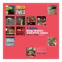 Text: „J Jazz: Deep Modern Jazz From Japan 1970-1988 Volume 5“. Rotes Layout mit Fotos von Jazz-Locations und -Objekten.