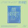 "IVE The 4th EP," "IVE SECRET," "Shh!" auf hellgrünem Hintergrund; blaues Design, sternförmige Verzierungen., CD