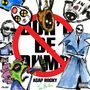 "Don't be dumb", A$AP Rocky und Tim Burton. Illustration bunter, cartoonartiger Figuren und ein Warnsymbol., CD