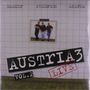 Texte: "Danzer", "Fendrich", "Ambros", "AUSTRIA 3", "VOL. 2", "LIVE". Foto von drei Personen an einer gekachelten Wand., 2 LPs