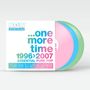 Text: "NOW...one more time 1996>2007 ESSENTIAL PURE POP." Farbige Vinylplatten in Pink, Grün und Blau., 3 LPs