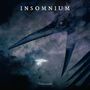 "INSOMNIUM", "Netherworlds". Illustration eines großen Vogels mit einem weißen Vogel im Flug, dunkle Farben., CD