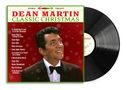 "DEAN MARTIN CLASSIC CHRISTMAS" Albumcover zeigt Dean Martin, rote Hintergrundfarbe mit Schneeflocken, Vinyl im Hintergrund., LP