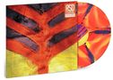 "RSD Essential", orange/purpur/gelber Stoff in Streifenmuster, dazu eine bunte Schallplatte., LP