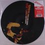 "Steve Miller Band Fly Like an Eagle" steht vertikal auf einer Schallplatte mit einem Gitarristen im Hintergrund., LP