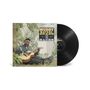 Text: "Muddy Waters Brass And The Blues". Ein Mann sitzt unter einem Baum im Anzug mit Gitarre, daneben eine Schallplatte., LP